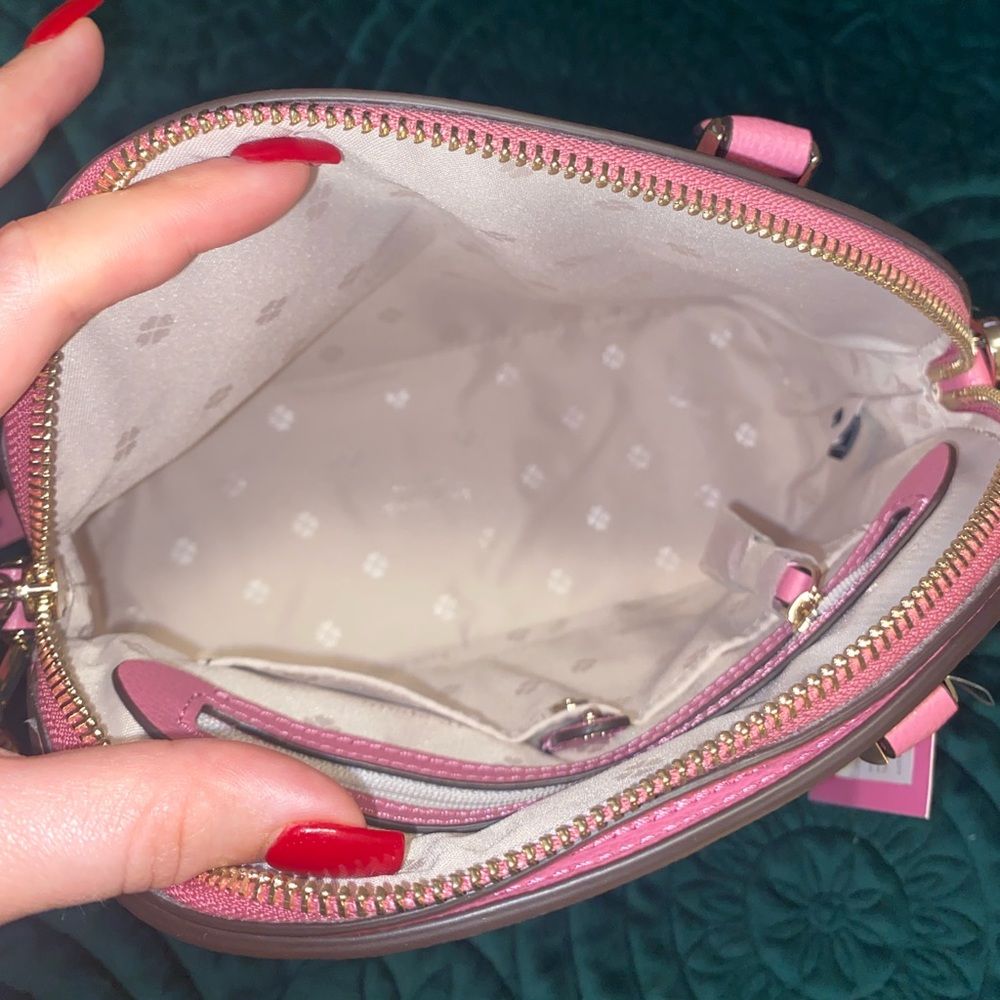 Kate Spade Sylvia Medium Dome Satchel Crossbody Bag-Blustery Pink - Picture 10 of 11